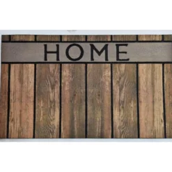 TAPIS IMP 45X75CM CAOUTCHOUC EFFET BOIS MARRON