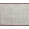 TAPIS JOHN 45X60CM VINYLE TISSE BICOLORE BEIGE GRIS