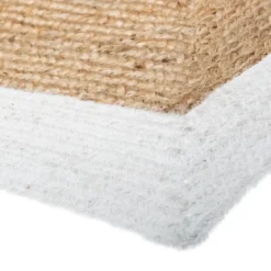 TAPIS JUTE BORD BLANC D.120X170CM