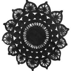 TAPIS JUTE DENTELLE NIGHT D.118CM