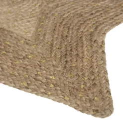 TAPIS JUTE ETOILE POIS DORES