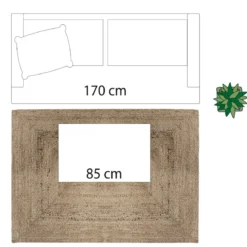 TAPIS JUTE NATUREL D.120X170CM