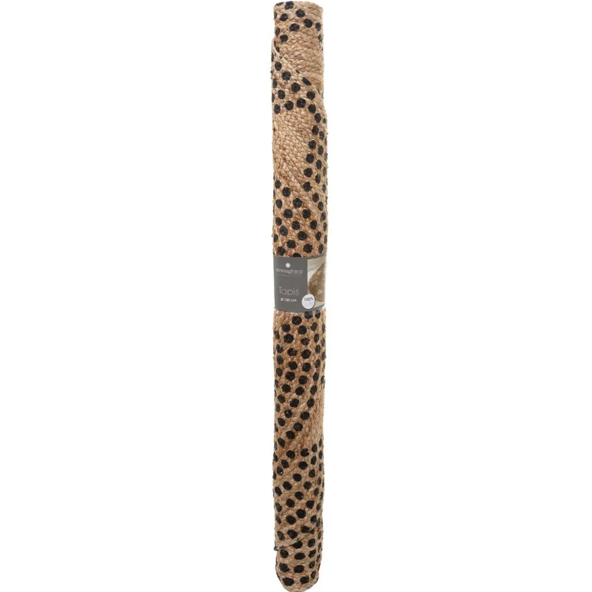 TAPIS JUTE ROND IMPRIME LIVIN D.120CM