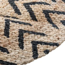 TAPIS JUTE ROND IMPRIME LIVIN D.120CM