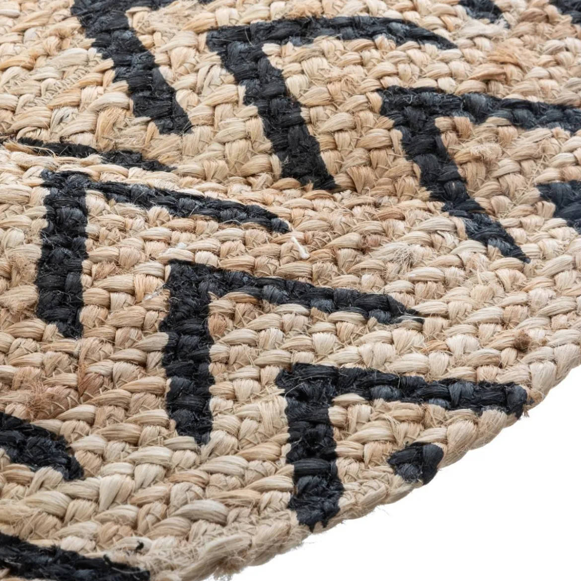 TAPIS JUTE ROND IMPRIME LIVIN D.120CM