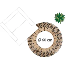 TAPIS JUTE ROND IMPRIME LIVIN D.120CM