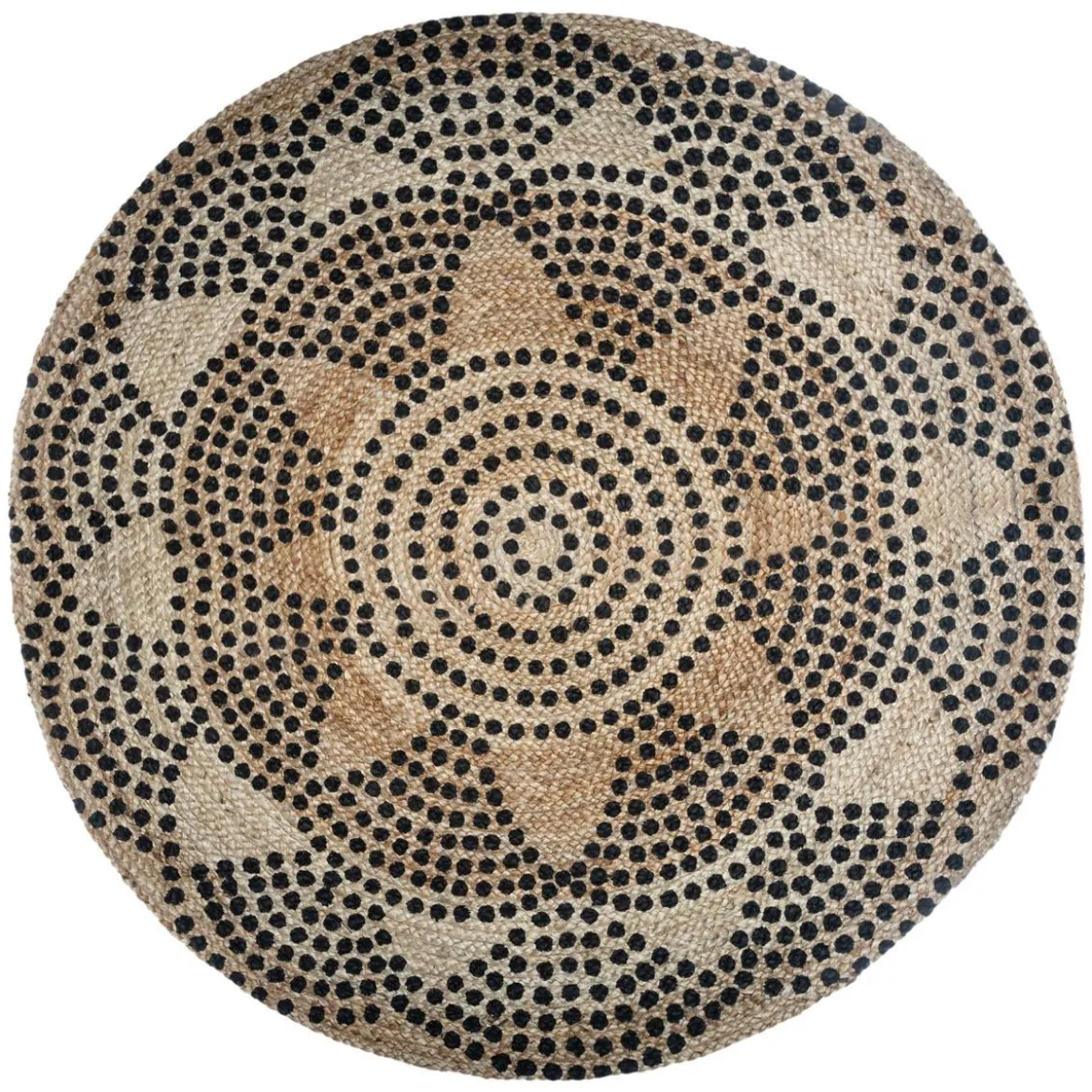 TAPIS JUTE ROND IMPRIME LIVIN D.120CM