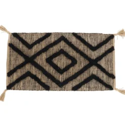 TAPIS LAGOS 45X90CM NATUREL NOIR