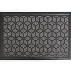 TAPIS LONG ISLAND 40X60CM POLYPRO CAOUTCHOUC ANTHRACITE