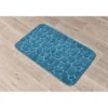 TAPIS MEMOIRE DE FORME MICROFIBRE GALET 50X80CM BLEU CANARD