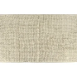TAPIS MICROFIBRE BOULES UNI 45X75CM BEIGE