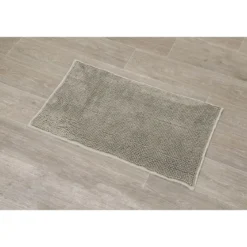 TAPIS MICROFIBRE BOULES UNI 45X75CM TAUPE