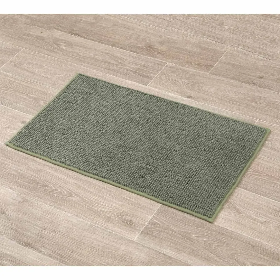TAPIS MICROFIBRE BOULES UNI 45X75CM KAKI