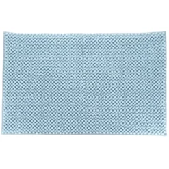 TAPIS MICROFIBRE BOULES 50X80CM BLEU CLAIR