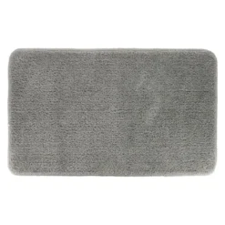 TAPIS MICROFIBRE DOUX DESSOUS LATEX 45X75CM GRIS CLAIR