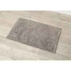 TAPIS MICROFIBRE PETITE CHENILLE 50X80CM TAUPE