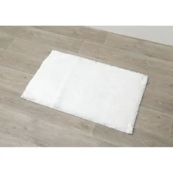 TAPIS MICROFIBRE PETITE CHENILLE 50X80CM BLANC