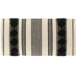 TAPIS NEW DELHI 45X90CM NOIR NATUREL