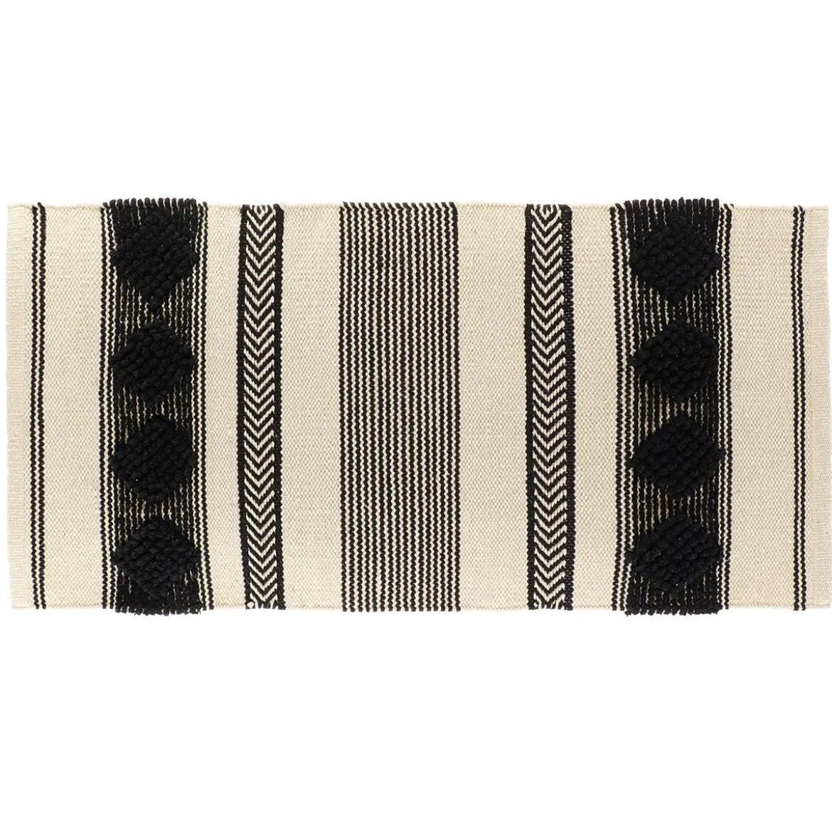 TAPIS NEW DELHI 45X90CM NOIR NATUREL