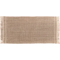 TAPIS NINON COTON AUTRES FIBRES 45X90CM TAUPE