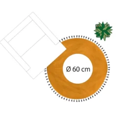 TAPIS POP OCRE EN COTON D.120CM