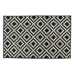 TAPIS RECTANGLE 50X80CM BOUCLETTE LOSIBI NOIR