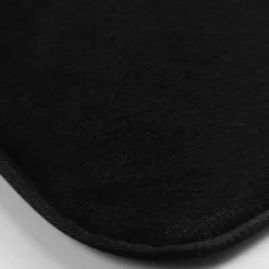 TAPIS RECTANGLE 50X80CM FLANELLE UNIE FLANOU NOIR
