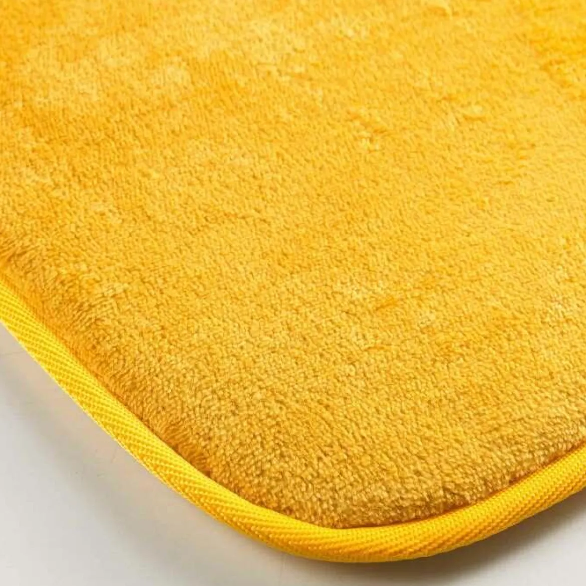 TAPIS RECTANGLE 50X80CM FLANELLE UNIE FLANOU JAUNE
