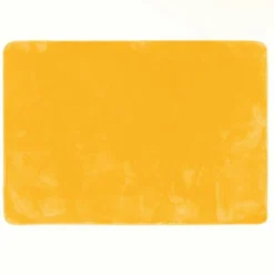 TAPIS RECTANGLE 120X170CM FLANELLE UNIE FLANOU JAUNE
