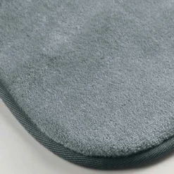 TAPIS RECTANGLE 50X80CM FLANELLE UNIE FLANOU GRIS
