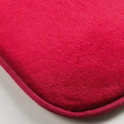TAPIS RECTANGLE 50X80CM FLANELLE UNIE FLANOU CARMIN