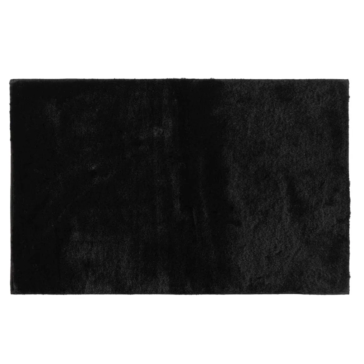 TAPIS RECTANGLE 60X90CM IMITATION FOURRURE FELINE NOIR