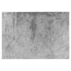 TAPIS RECTANGLE 120X170CM IMITATION FOURRURE FELINE GRIS