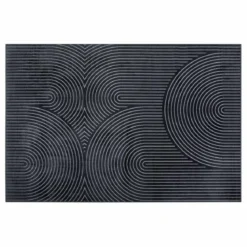 TAPIS RECTANGLE 140X200CM RELIEF GEODE ANTHRACITE