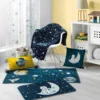 TAPIS RECTANGLE 45X75CM VELOURS IMPRIME PETIT ASTRONAUTE