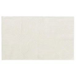 TAPIS RECTANGLE 68X110CM VISCOSE RELIEF GEODE NATUREL