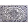 TAPIS RECTANGLE 68X110CM VISCOSE TISSEE CHERINE BLEU