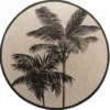 TAPIS ROND D.120CM COTON IMPRIME TROPIC NATURE