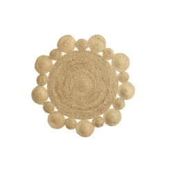 TAPIS ROND D.90CM JUTE AJOURE CORDOU