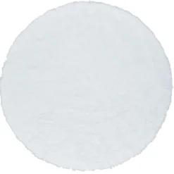 TAPIS ROND IMITATION PEAU MOUTON BLANC D.115CM