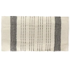 TAPIS SAINT LEU 45X90CM NATUREL NOIR