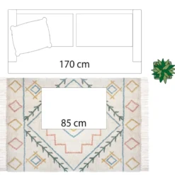 TAPIS TUFT ETNICOLOR D.120X170CM