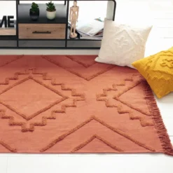 TAPIS TUFT INCA TERRACOTTA D.120X170CM
