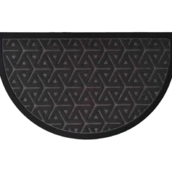 TAPIS WILSON 45X75CM DEMI LUNE POLYESTER CAOUTCHOUC GRIS F