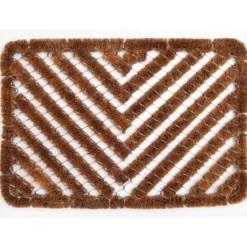 TAPIS 40X60CM COCO METAL NATUREL