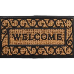 TAPIS 33X60CM COCO TRESSE CAOUTCHOUC WELCOME