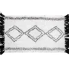 TAPIS 50X80CM COTON IMPRIME FREYA BLANC