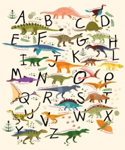 TAPIS 100X120CM DINOSAURES MULTICOLORE