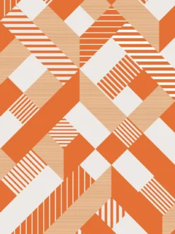 TAPIS 150X200CM FLORIS ORANGE