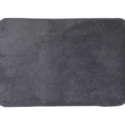 TAPIS 40X60CM POLYESTER GRIS FONCE